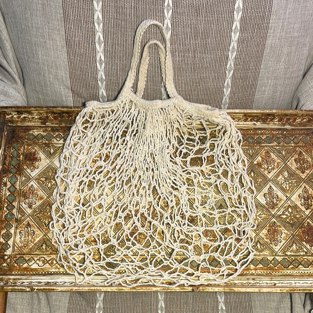 Elegant Cream Net Bag